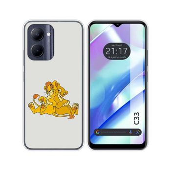 Funda Silicona Realme C33 Diseño Leones Dibujos