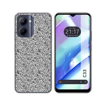 Funda Silicona Realme C33 Diseño Letras Dibujos