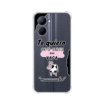 Funda Silicona Antigolpes Realme C33 Diseño Vaca Dibujos