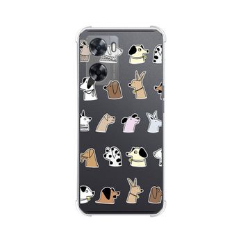 Funda Silicona Antigolpes Oppo A57s Diseño Perros Dibujos