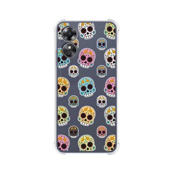 Funda Silicona Antigolpes Oppo A17 Diseño Catrina Dibujos