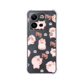 Funda Silicona Antigolpes Vivo X80 Lite 5g Diseño Cerdos Dibujos