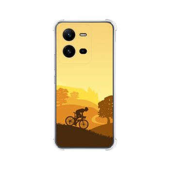 Funda Silicona Antigolpes Vivo X80 Lite 5g Diseño Ciclista Dibujos