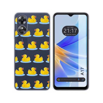 Funda Silicona Transparente Oppo A17 Diseño Pato Dibujos