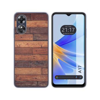 Funda Silicona Oppo A17 Diseño Madera 03 Dibujos