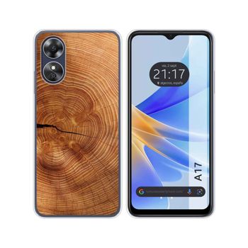 Funda Silicona Oppo A17 Diseño Madera 04 Dibujos