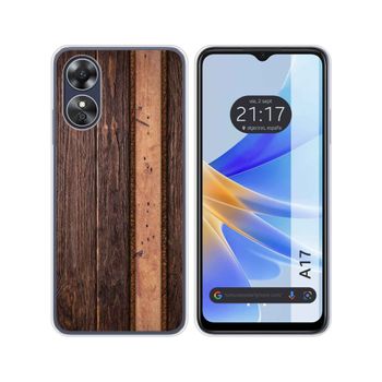 Funda Silicona Oppo A17 Diseño Madera 05 Dibujos