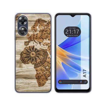 Funda Silicona Oppo A17 Diseño Madera 07 Dibujos