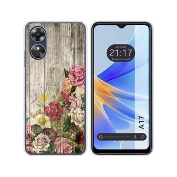 Funda Silicona Oppo A17 Diseño Madera 08 Dibujos