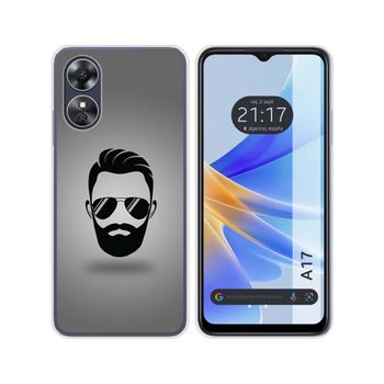 Funda Silicona Oppo A17 Diseño Barba Dibujos