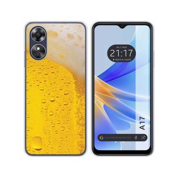 Funda Silicona Oppo A17 Diseño Cerveza Dibujos