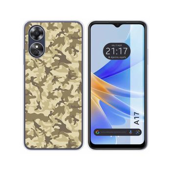 Funda Silicona Oppo A17 Diseño Sand Camuflaje Dibujos