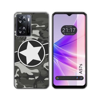 Funda Silicona Oppo A57s Diseño Camuflaje 02 Dibujos