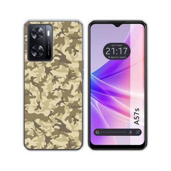 Funda Silicona Oppo A57s Diseño Sand Camuflaje Dibujos