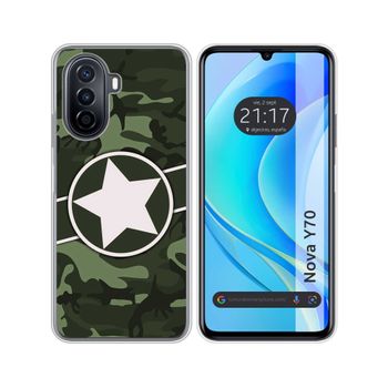 Funda Silicona Huawei Nova Y70 Diseño Camuflaje 01 Dibujos