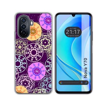 Funda Silicona Huawei Nova Y70 Diseño Radial Dibujos