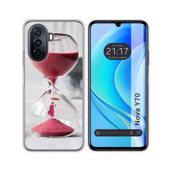 Funda Silicona Huawei Nova Y70 Diseño Reloj Dibujos