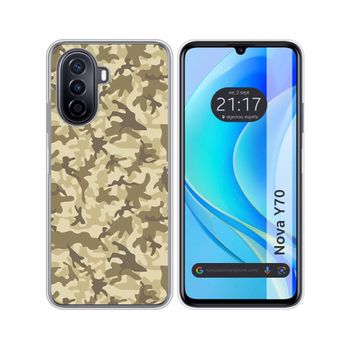 Funda Silicona Huawei Nova Y70 Diseño Sand Camuflaje Dibujos