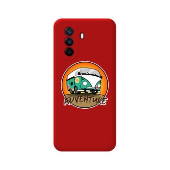 Funda Silicona Líquida Roja Huawei Nova Y70 Diseño Adventure Dibujos