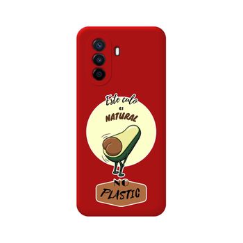 Funda Silicona Líquida Roja Huawei Nova Y70 Diseño Culo Natural Dibujos