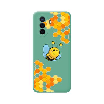 Funda Silicona Líquida Verde Huawei Nova Y70 Diseño Abeja Dibujos