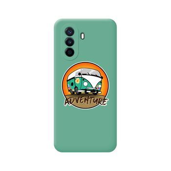 Funda Silicona Líquida Verde Huawei Nova Y70 Diseño Adventure Dibujos