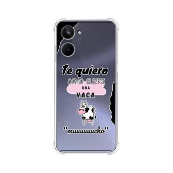 Funda Silicona Antigolpes Realme 10 4g Diseño Vaca Dibujos