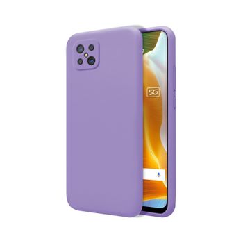 Funda Silicona Líquida Ultra Suave Oppo Reno 4z 5g Color Morada