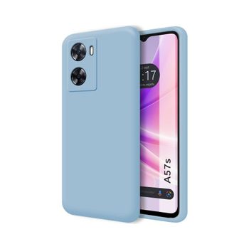 Funda Silicona Líquida Ultra Suave Oppo A57s Color Azul