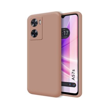 Funda Silicona Líquida Ultra Suave Oppo A57s Color Rosa