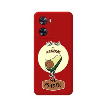 Funda Silicona Líquida Roja Oppo A57s Diseño Culo Natural Dibujos