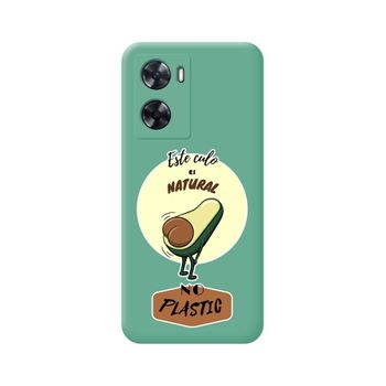 Funda Silicona Líquida Verde Oppo A57s Diseño Culo Natural Dibujos