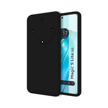 Funda Silicona Líquida Ultra Suave Huawei Honor Magic 5 Lite 5g Color Negra