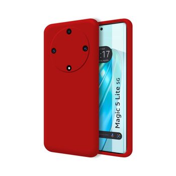 Funda Silicona Líquida Ultra Suave Huawei Honor Magic 5 Lite 5g Color Roja