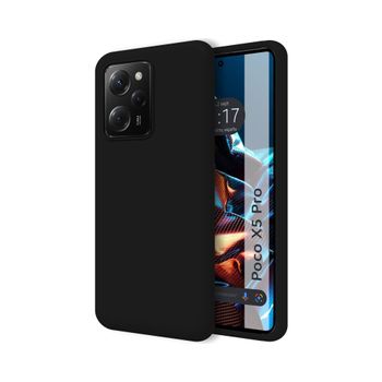 Funda Silicona Líquida Ultra Suave Xiaomi Poco X5 Pro 5g Color Negra