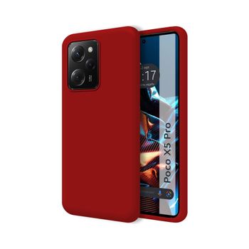 Funda Silicona Líquida Ultra Suave Xiaomi Poco X5 Pro 5g Color Roja