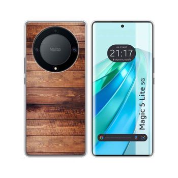 Funda Silicona Huawei Honor Magic 5 Lite 5g Diseño Madera 02 Dibujos