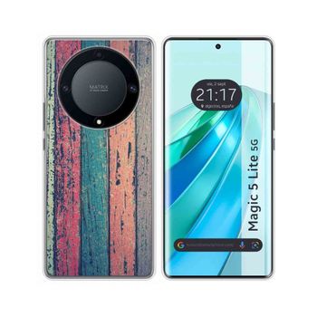 Funda Silicona Huawei Honor Magic 5 Lite 5g Diseño Madera 10 Dibujos