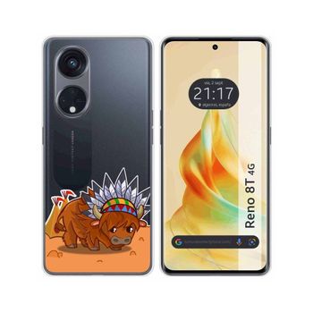 Funda Silicona Transparente Oppo Reno 8t 4g Diseño Bufalo Dibujos