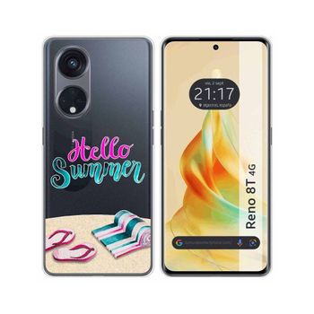 Funda Silicona Transparente Oppo Reno 8t 4g Diseño Summer Dibujos