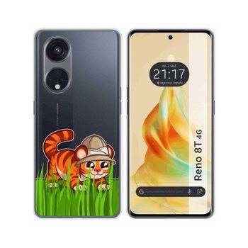 Funda Silicona Transparente Oppo Reno 8t 4g Diseño Tigre Dibujos