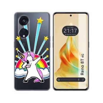 Funda Silicona Transparente Oppo Reno 8t 4g Diseño Unicornio Dibujos