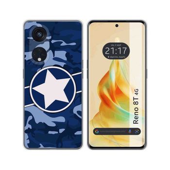 Funda Silicona Oppo Reno 8t 4g Diseño Camuflaje 03 Dibujos