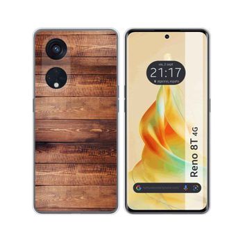 Funda Silicona Oppo Reno 8t 4g Diseño Madera 02 Dibujos