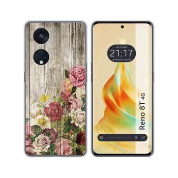 Funda Silicona Oppo Reno 8t 4g Diseño Madera 08 Dibujos