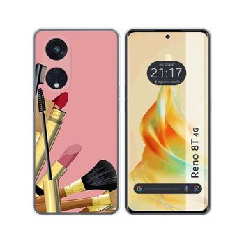 Funda Silicona Oppo Reno 8t 4g Diseño Brochas Dibujos