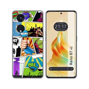 Funda Silicona Oppo Reno 8t 4g Diseño Comic Dibujos