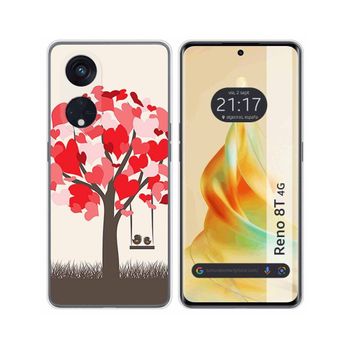 Funda Silicona Oppo Reno 8t 4g Diseño Pajaritos Dibujos