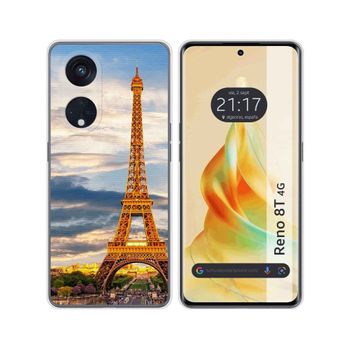 Funda Silicona Oppo Reno 8t 4g Diseño Paris Dibujos