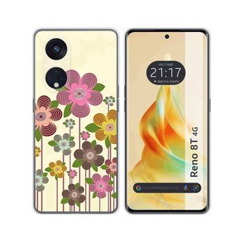 Funda Silicona Oppo Reno 8t 4g Diseño Primavera En Flor Dibujos